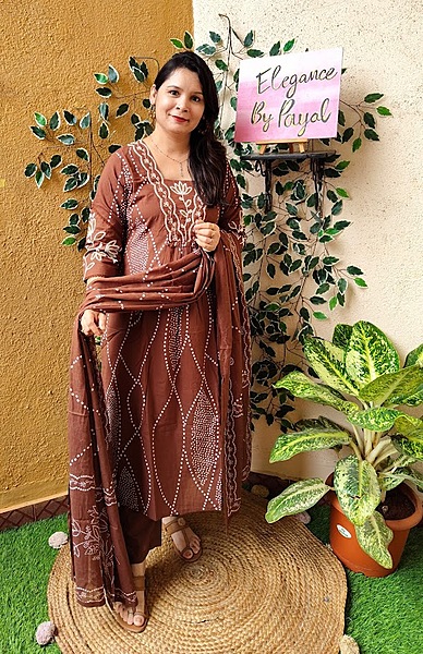 Brown Three Piece Suit Set