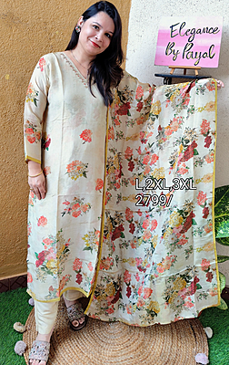 Tissue Silk Three Piece Suit Set