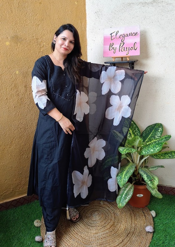 Black Silk Three Piece Suit Set New