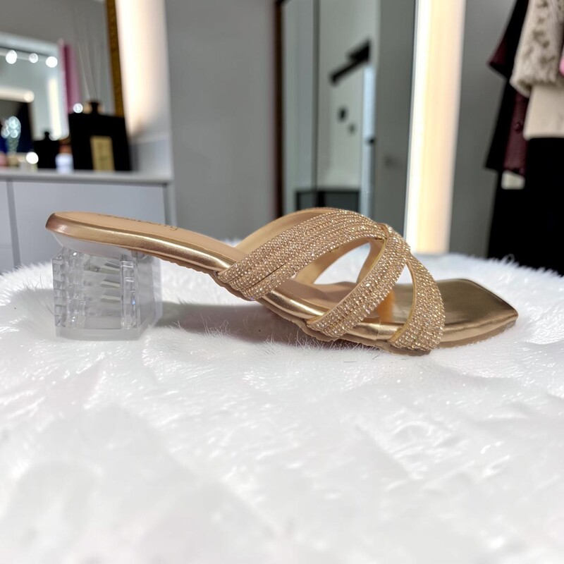 ✨ Sparkle Cross Strap Heels