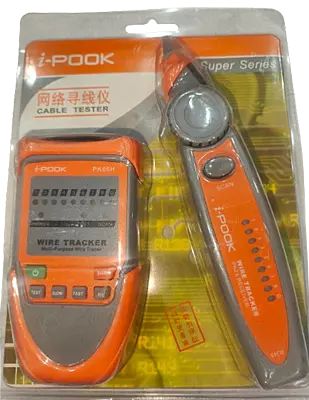 WIRE TRACKER NETWORK CABLE DETECTOR LAN TESTER ETHERNET RJ11 RJ45 CAT 5 CAT 6 I-POOK PK65H