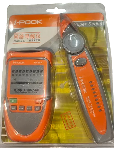 WIRE TRACKER NETWORK CABLE DETECTOR LAN TESTER ETHERNET RJ11 RJ45 CAT 5 CAT 6 I-POOK PK65H