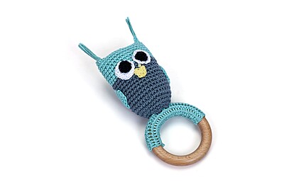 Tiny Hoot – Crochet Owl Baby Teether Rattle Tiny Hoot – Crochet Owl Baby Teether Rattle