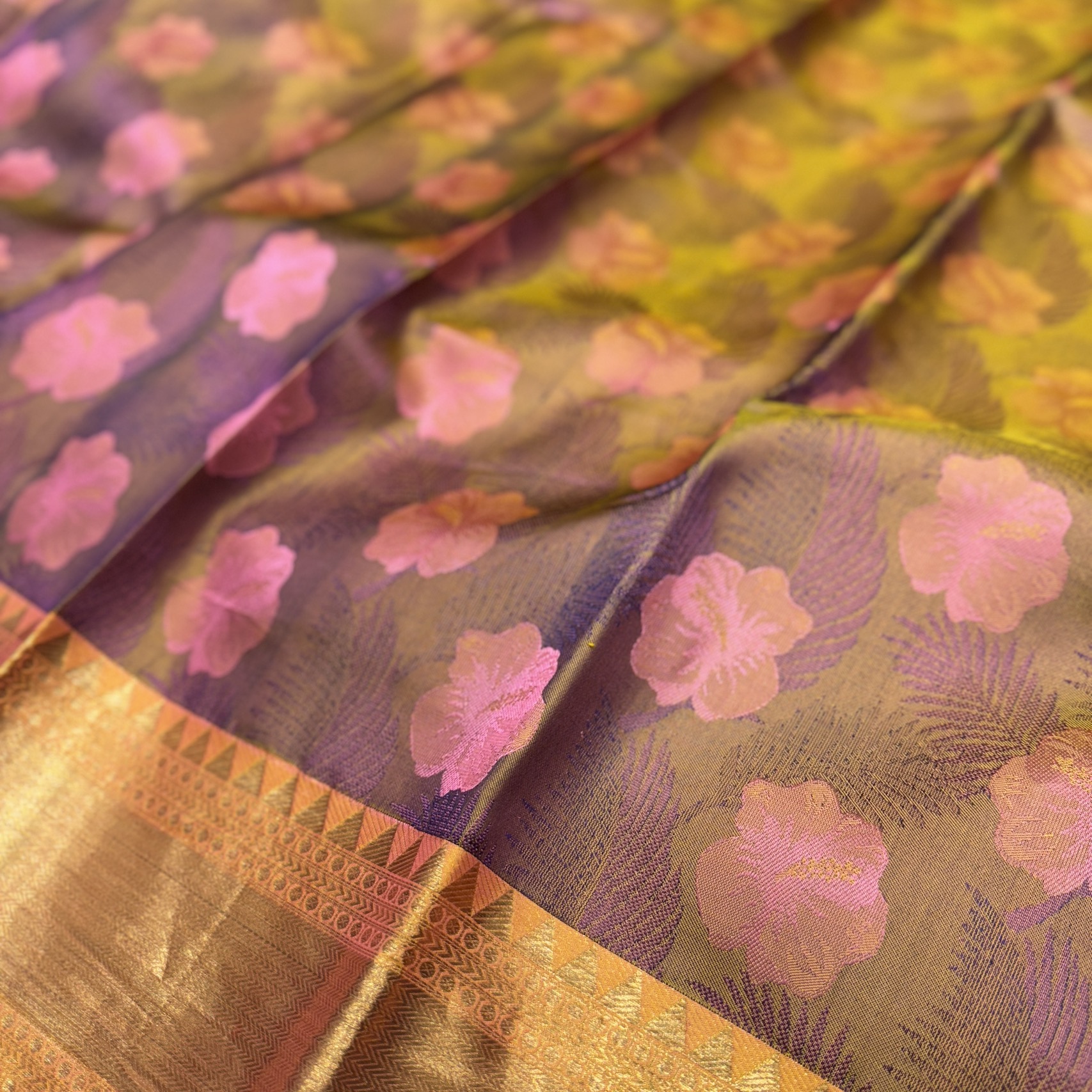 Salsa Orange Silk Saree