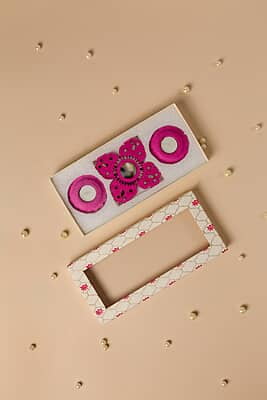 SET OF PINK DIYAS & RANGOLI