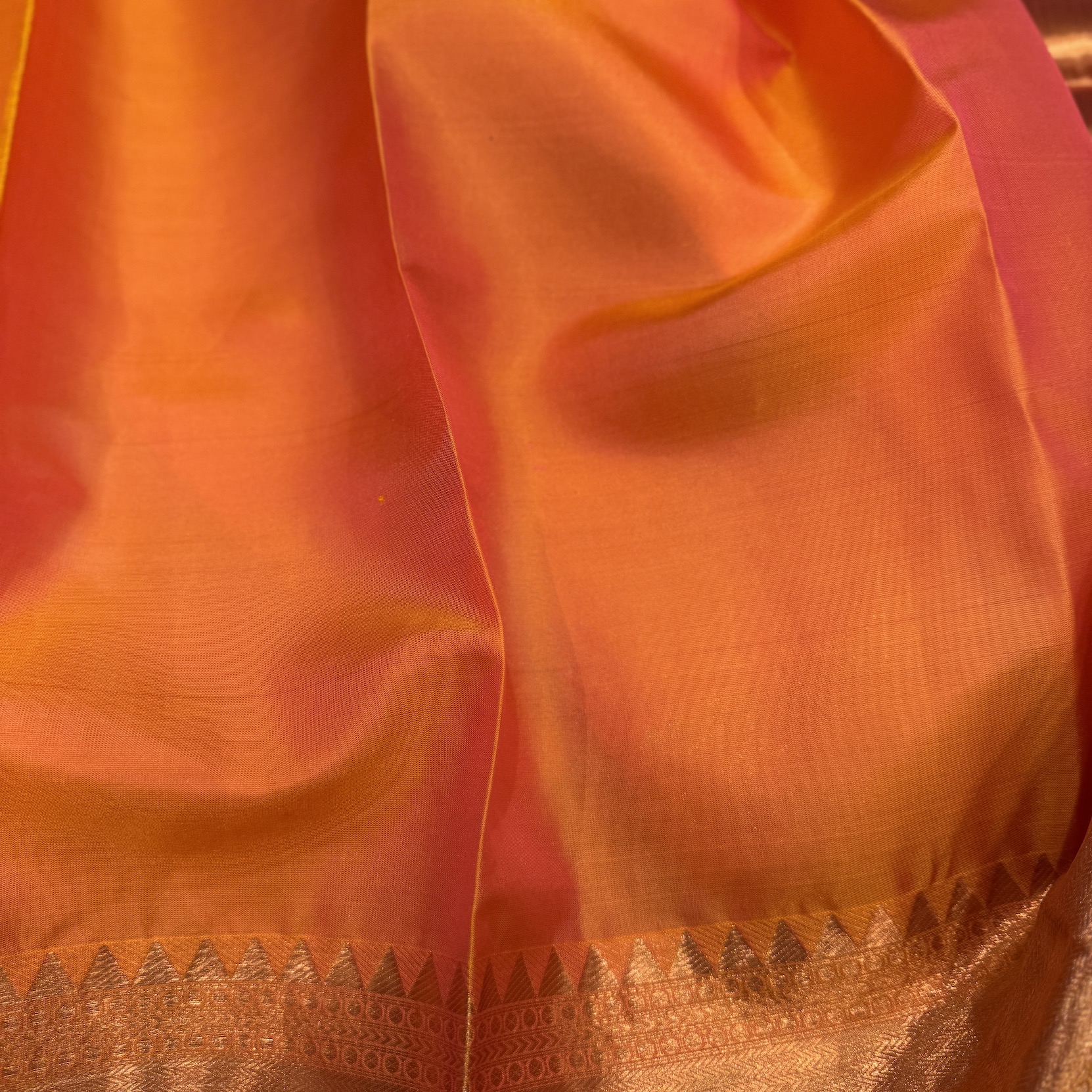 Salsa Orange Silk Saree