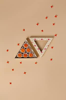 SET OF 6 WOODEN DIYAS