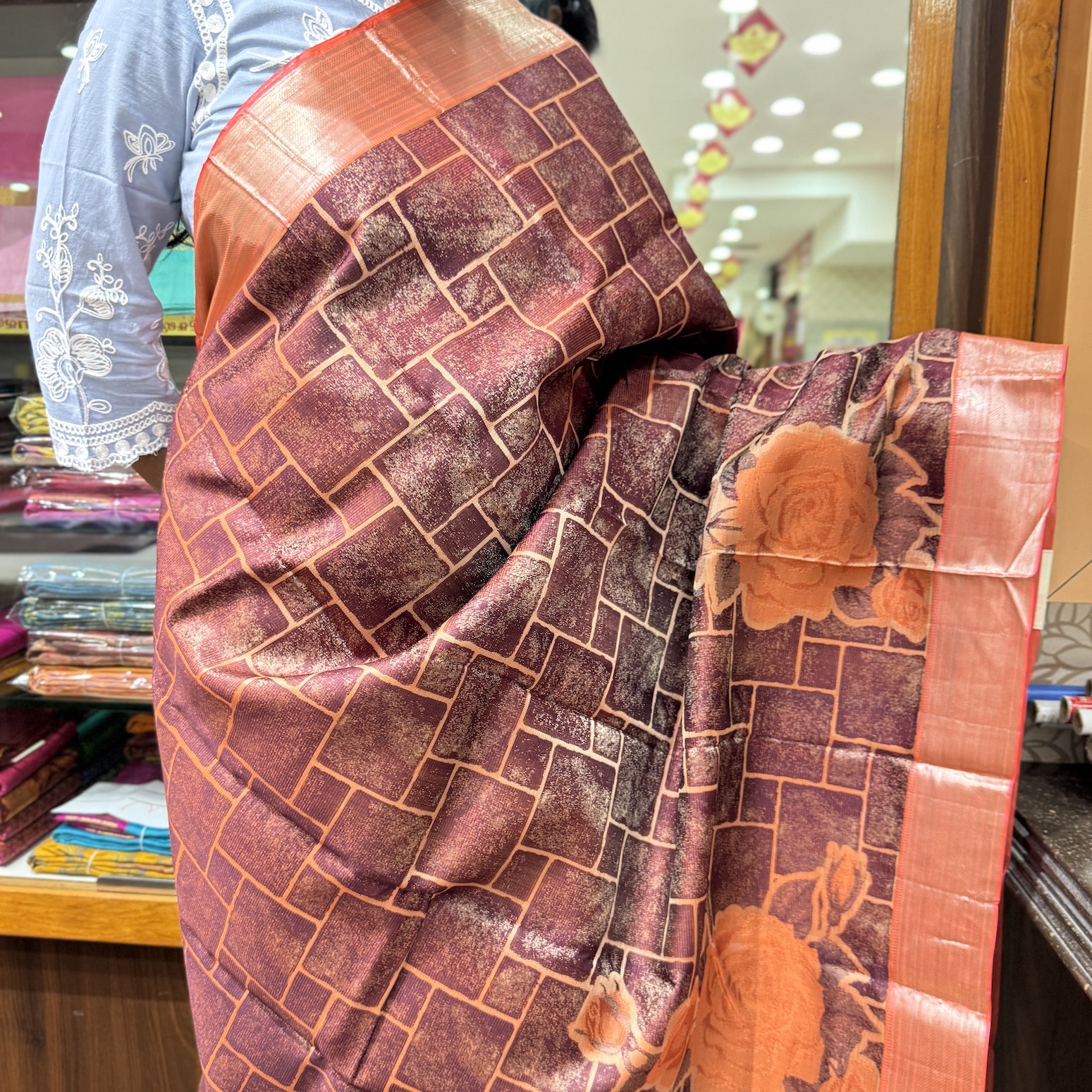Madder Brown Kanchipuram Silk Saree