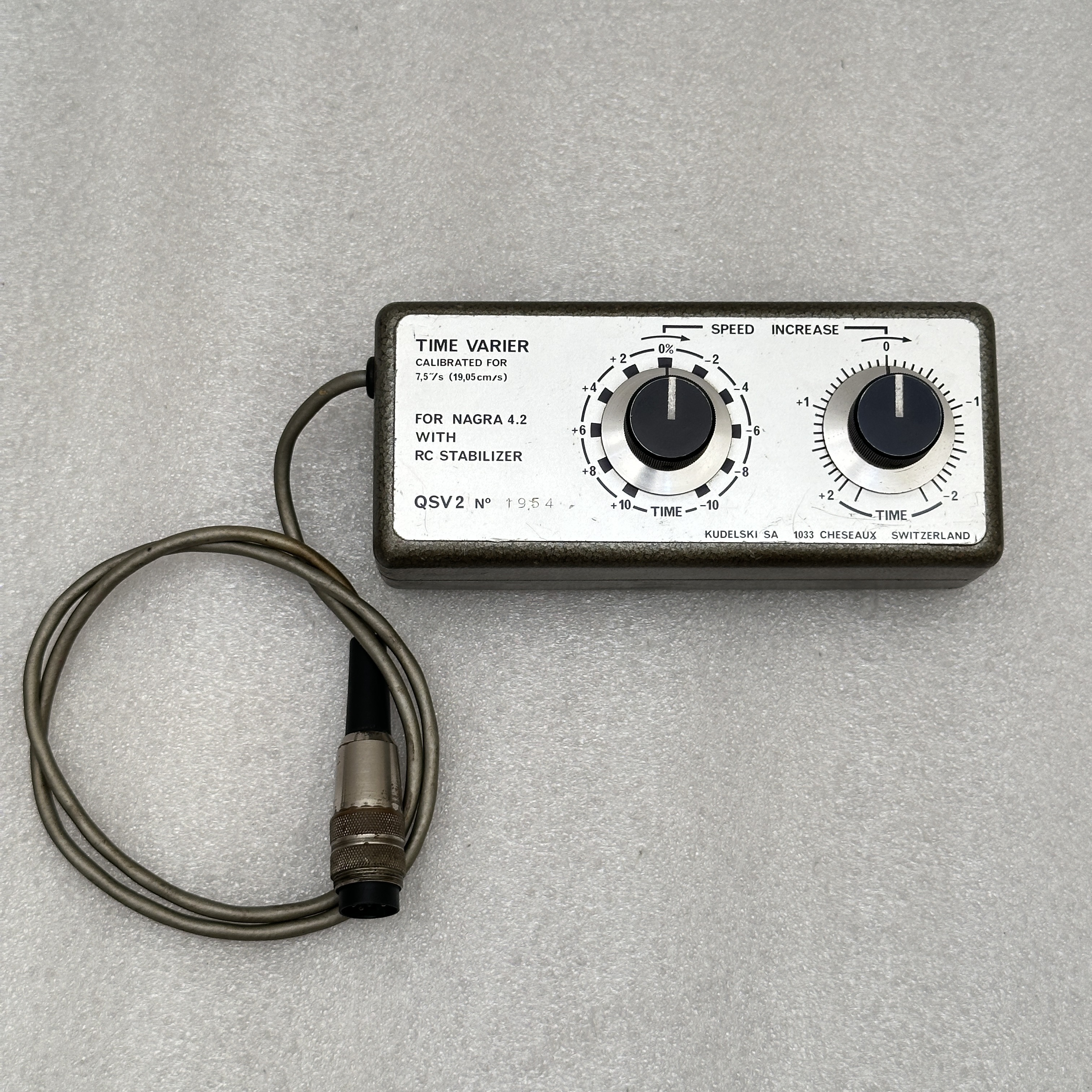 Nagra QSV-2 Speed Varier Unit – For Nagra 4.2 RTR Recorder (Used, Fully Working) - NAG-QSV-2