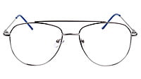 Unisex Aviator Spectacle Frame. Silver Frame. Size-Medium