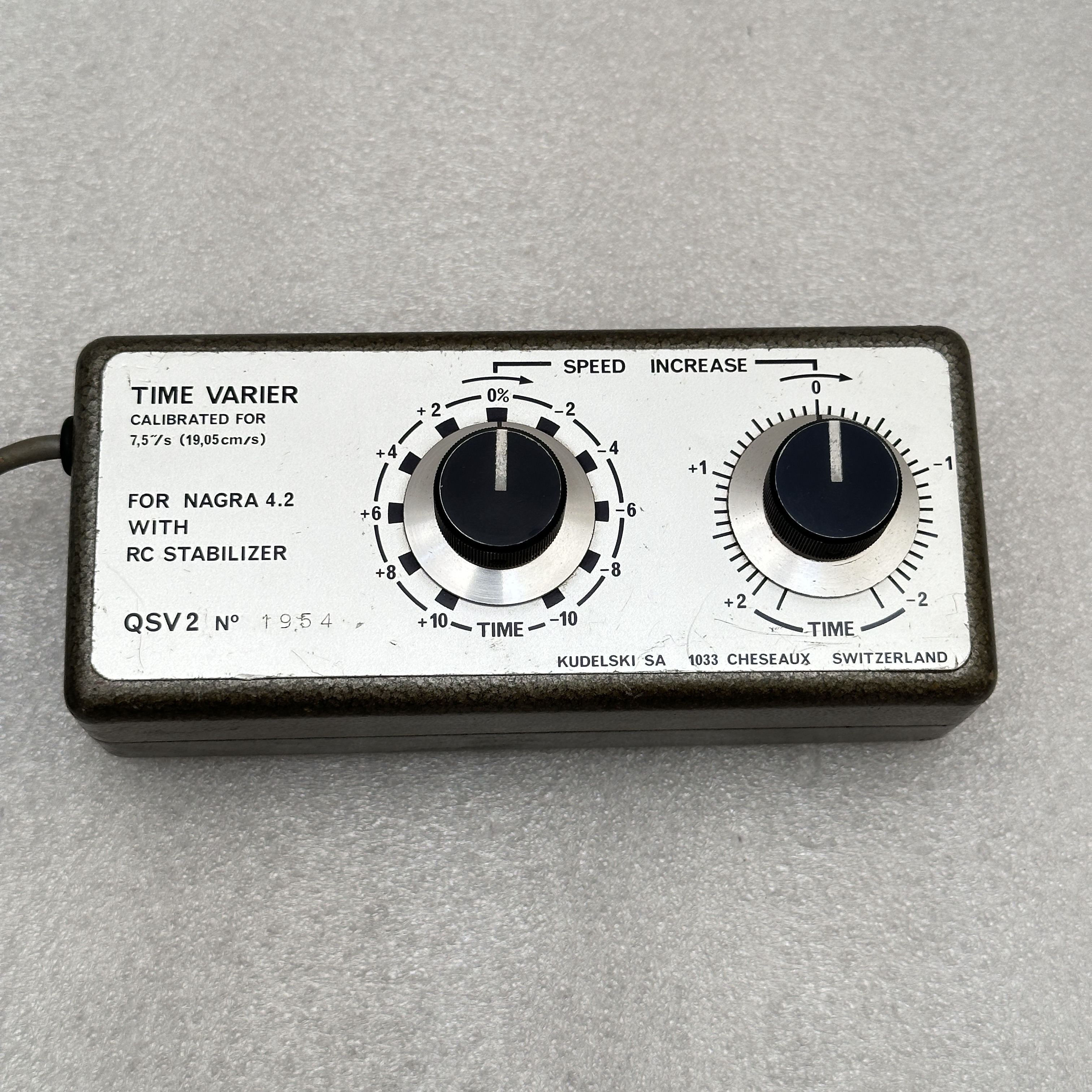 Nagra QSV-2 Speed Varier Unit – For Nagra 4.2 RTR Recorder (Used, Fully Working) - NAG-QSV-2