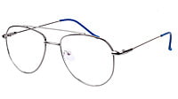 Unisex Aviator Spectacle Frame. Silver Frame. Size-Medium
