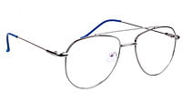 Unisex Aviator Spectacle Frame. Silver Frame. Size-Medium