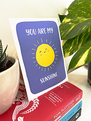 You Are My Sunshine Card I Cute Sunshine Greeting Card