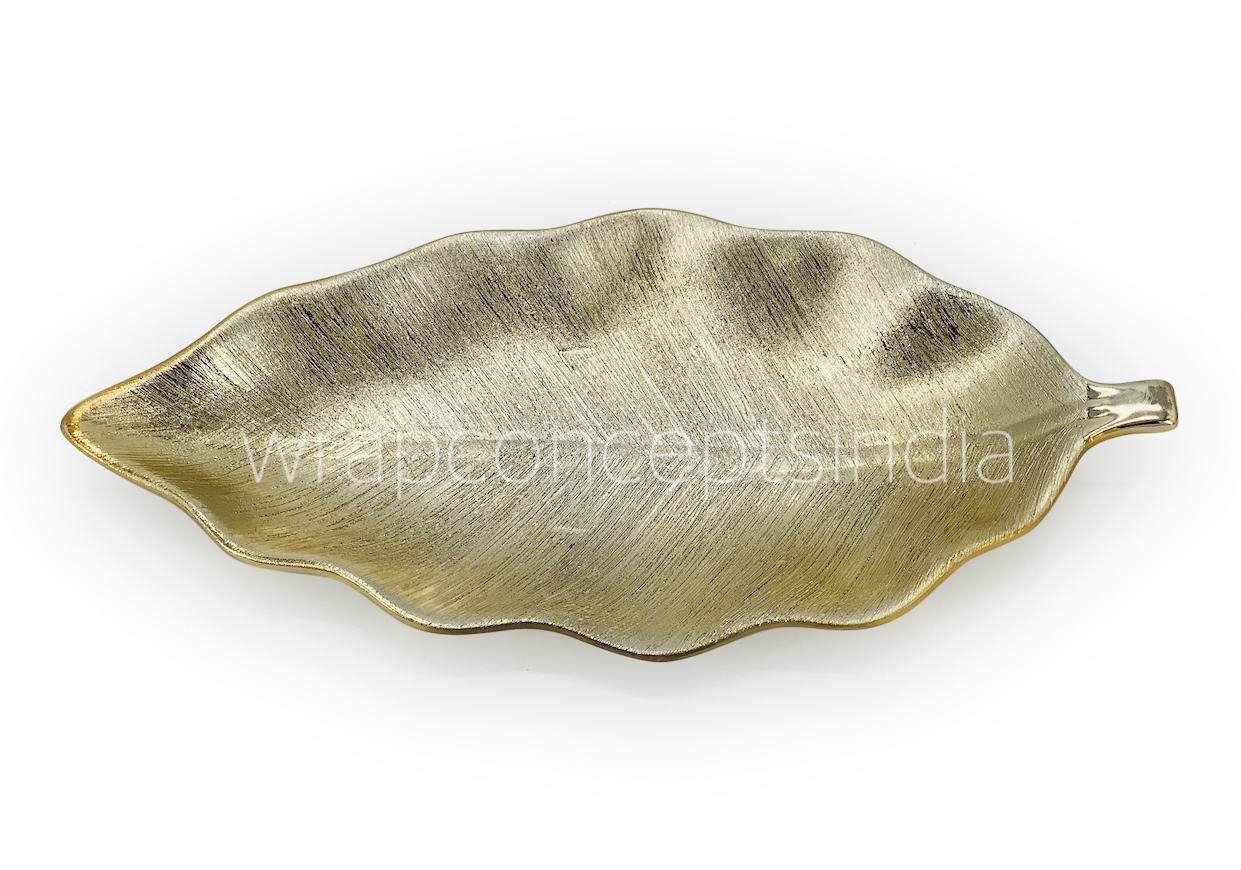 Magnolia Leaf Platter - Gold