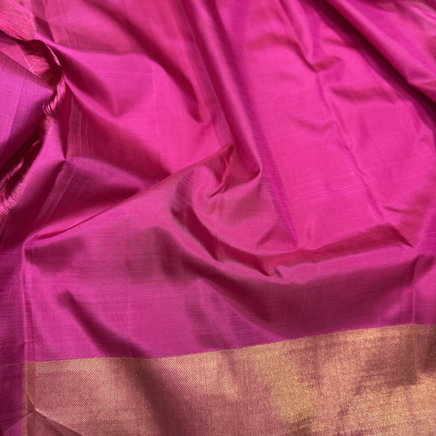 Scarlet Pink Kanchipuram Silk Saree