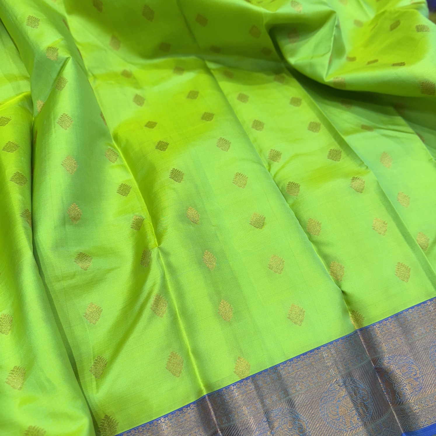 Fern Green Kanchipuram Silk Saree