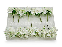 Ivory Flowers with White Pearl Centre