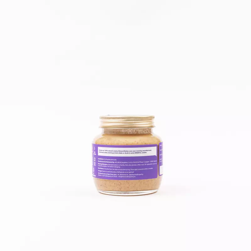Almond Butter Creamy 275 Gms - The Mindful Pantry