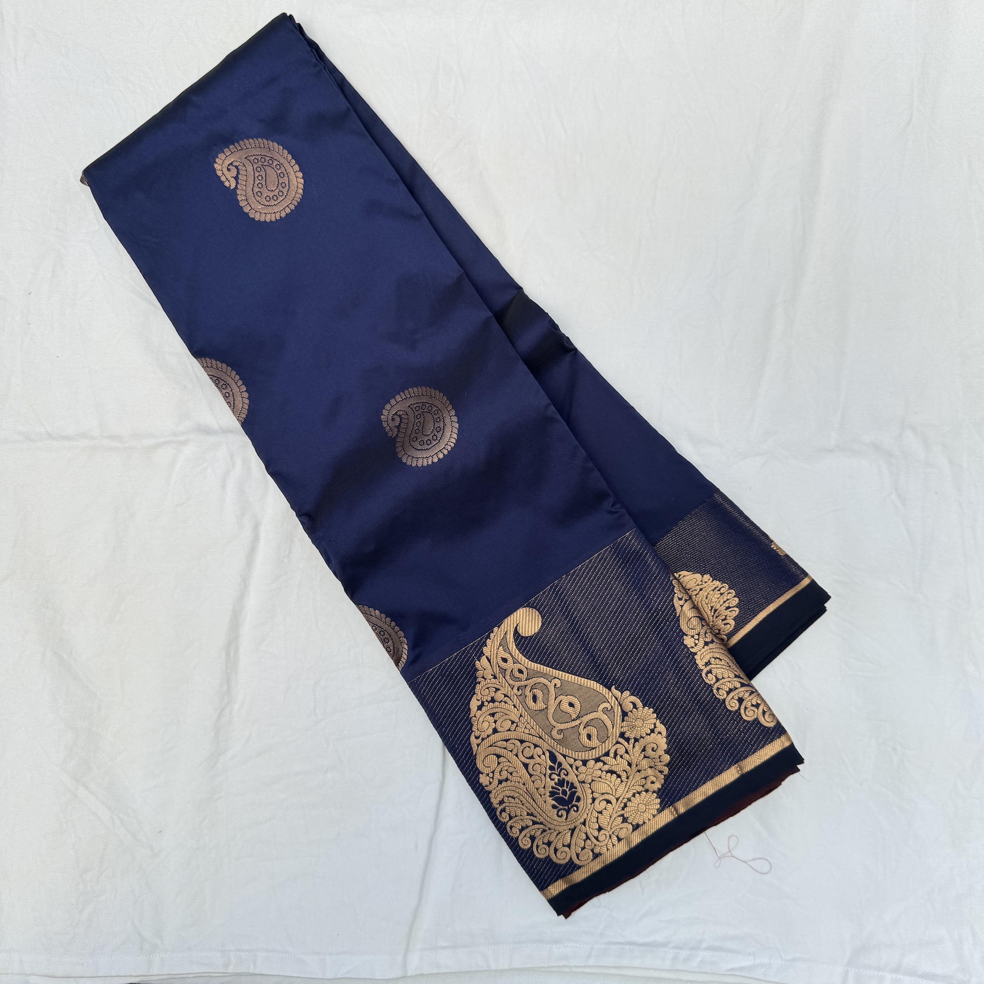 Platinum Blue Kanchipuram Silk Saree