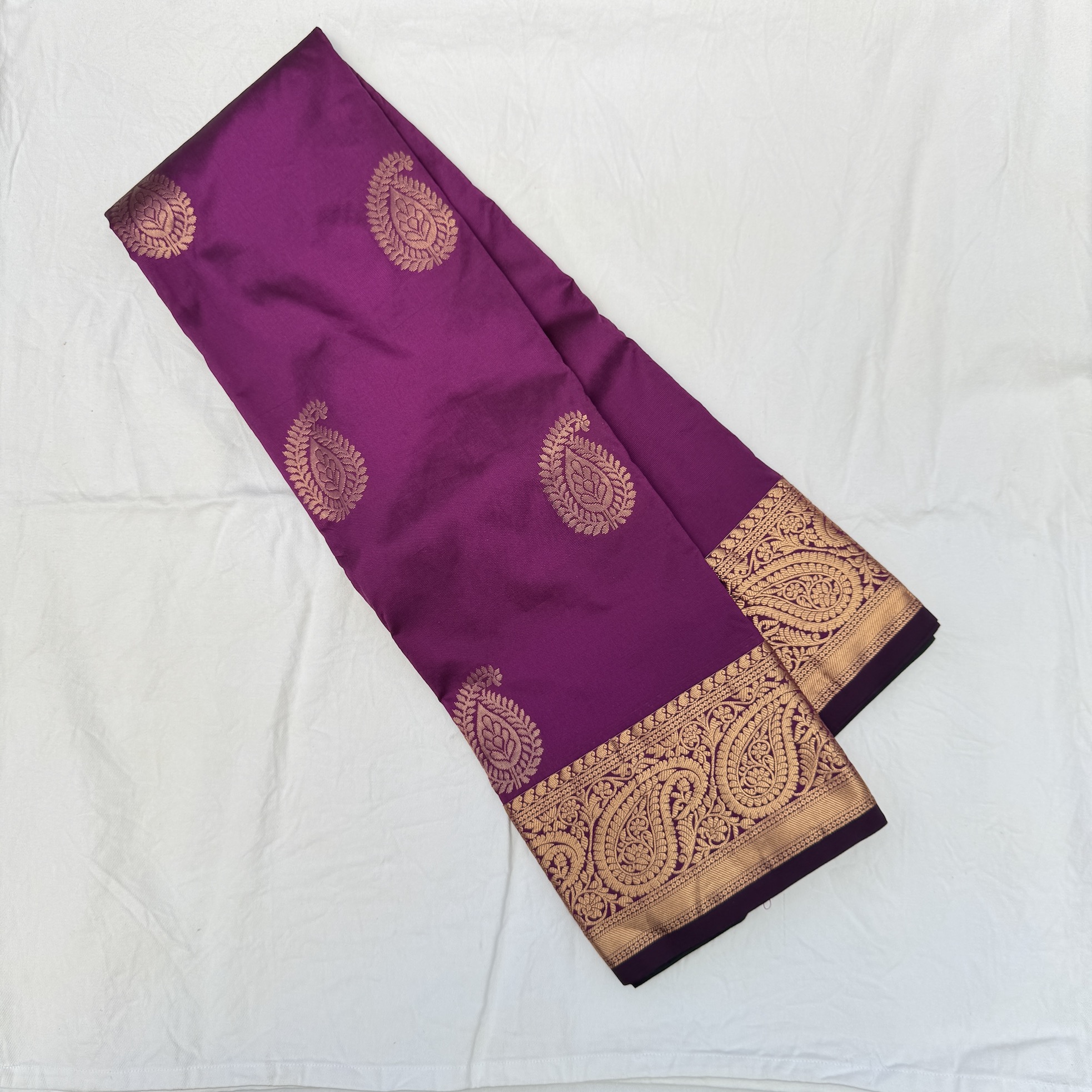 Grape Violet Kanchipuram Silk Saree