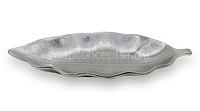 Magnolia Leaf Platter - Silver