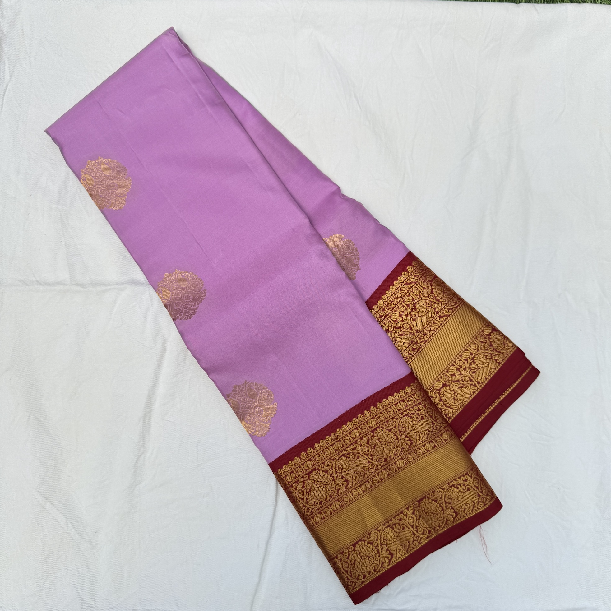 Candy Pink Kanchipuram Silk Saree