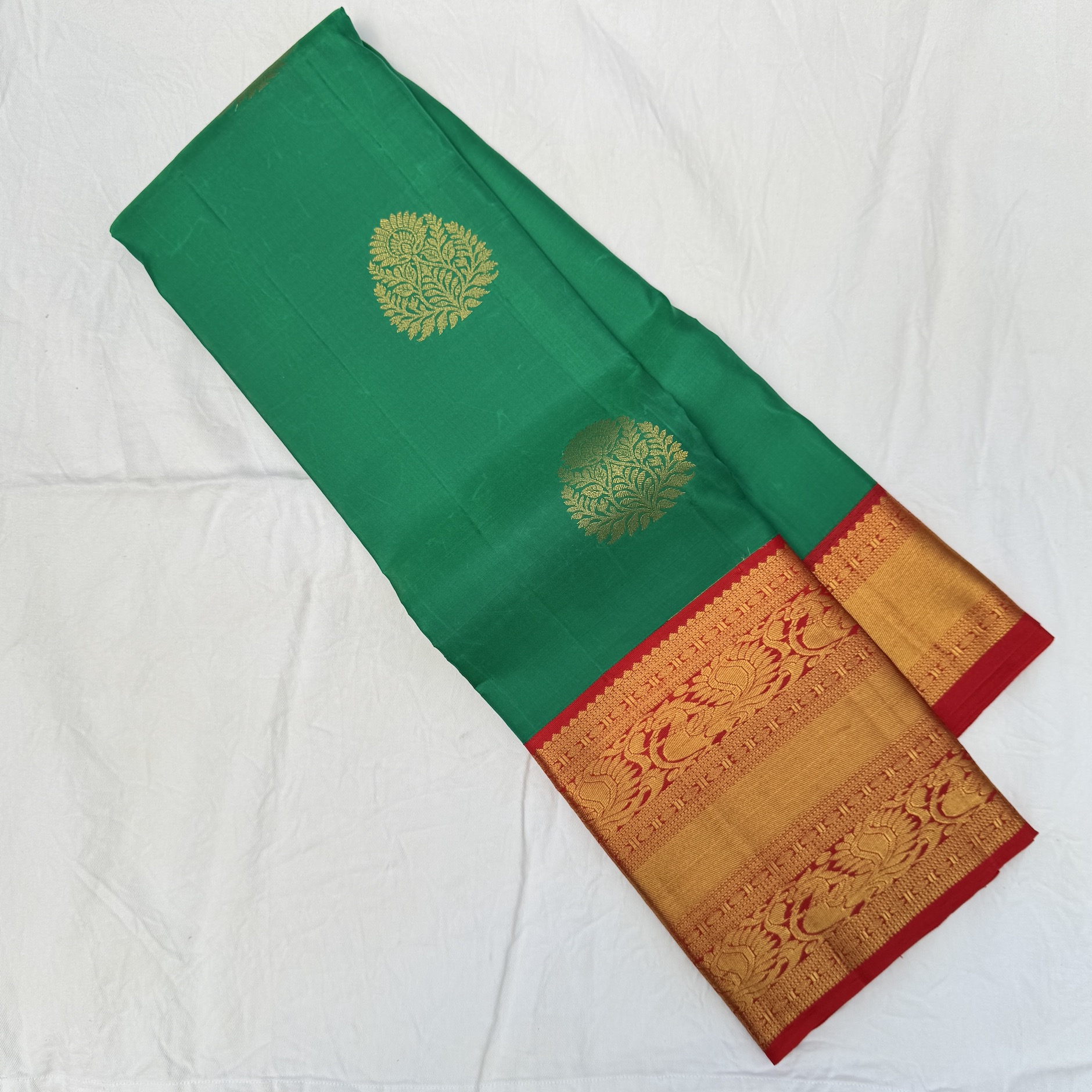 Jade Green Kanchipuram Silk Saree