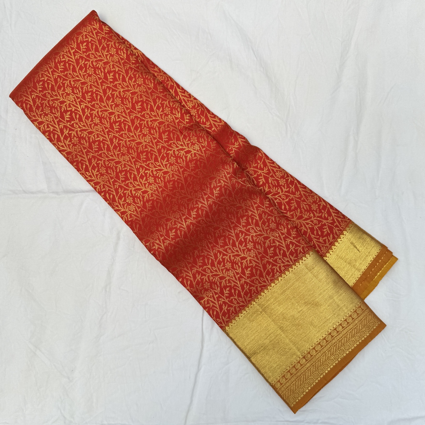 Salsa Red Kanchipuram Silk Saree