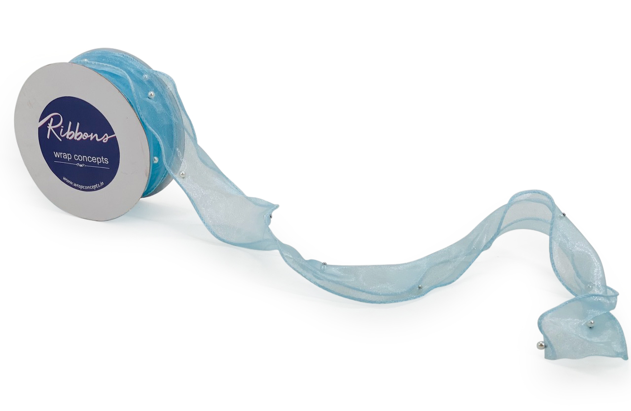 Sheer Ribbon with Pearls