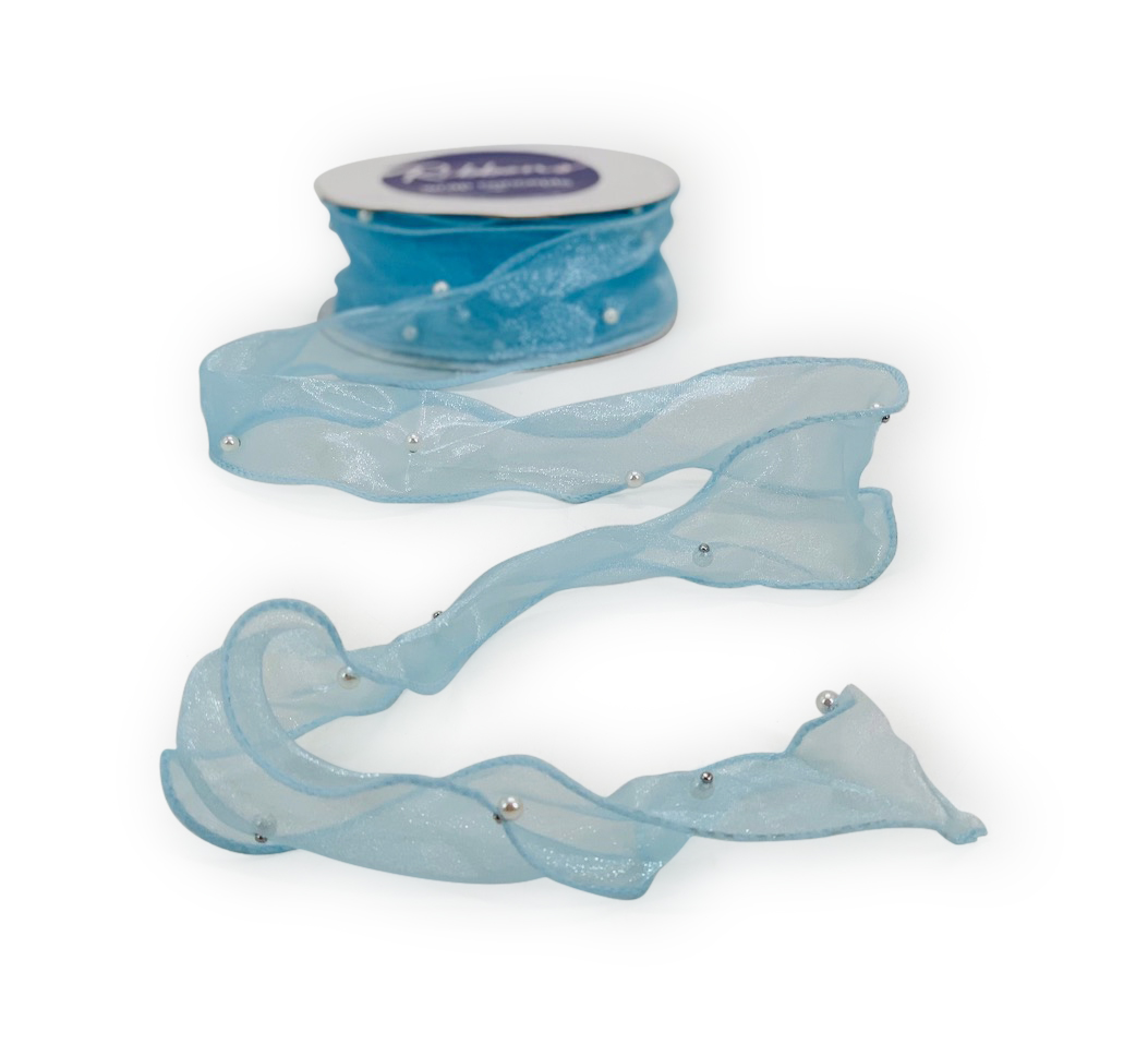 Sheer Ribbon with Pearls