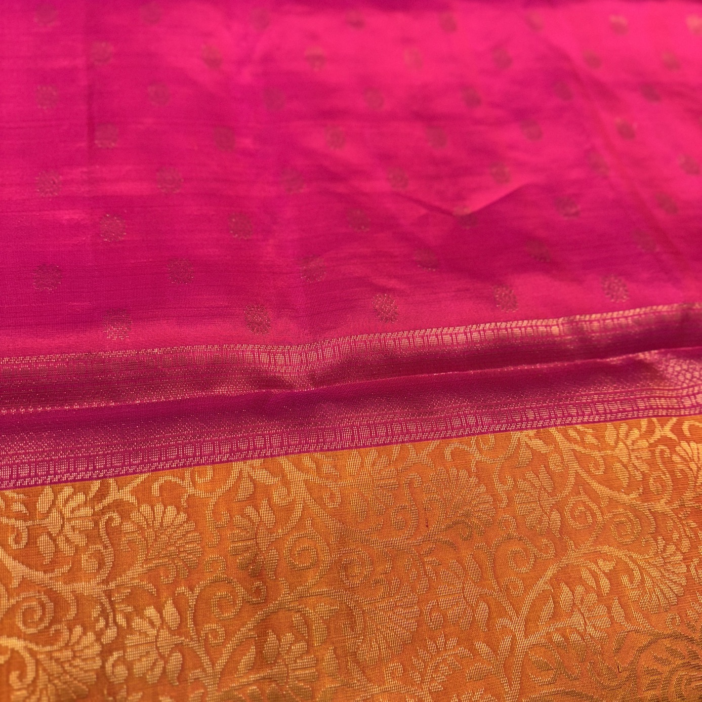 Scarlet Pink Soft Silk Saree