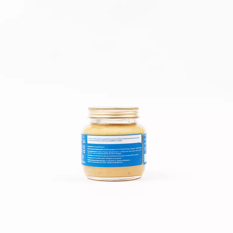 Peanut Butter Crunchy 275 Gms - The Mindful Pantry