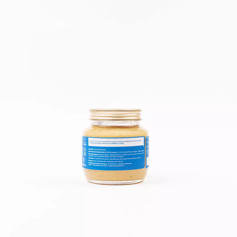 Peanut Butter Crunchy 275 Gms - The Mindful Pantry