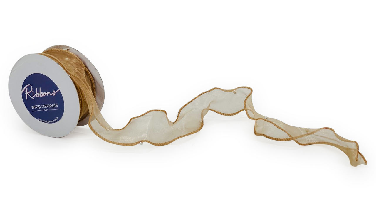 Sheer Ribbon with Pearls