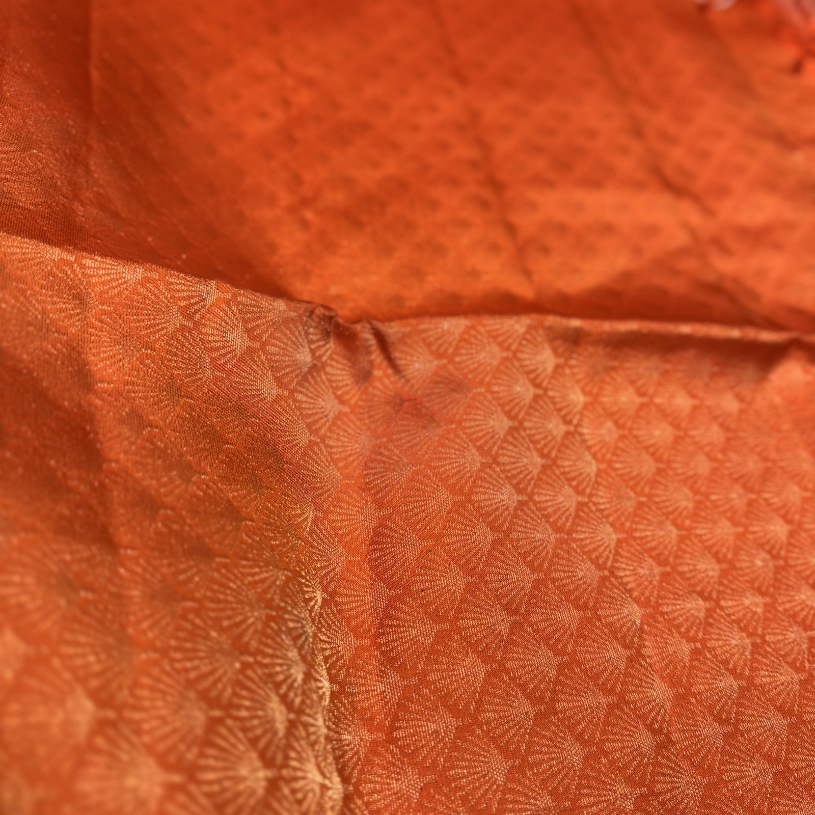 Parrot Green Soft Silk Saree with Crush Orange