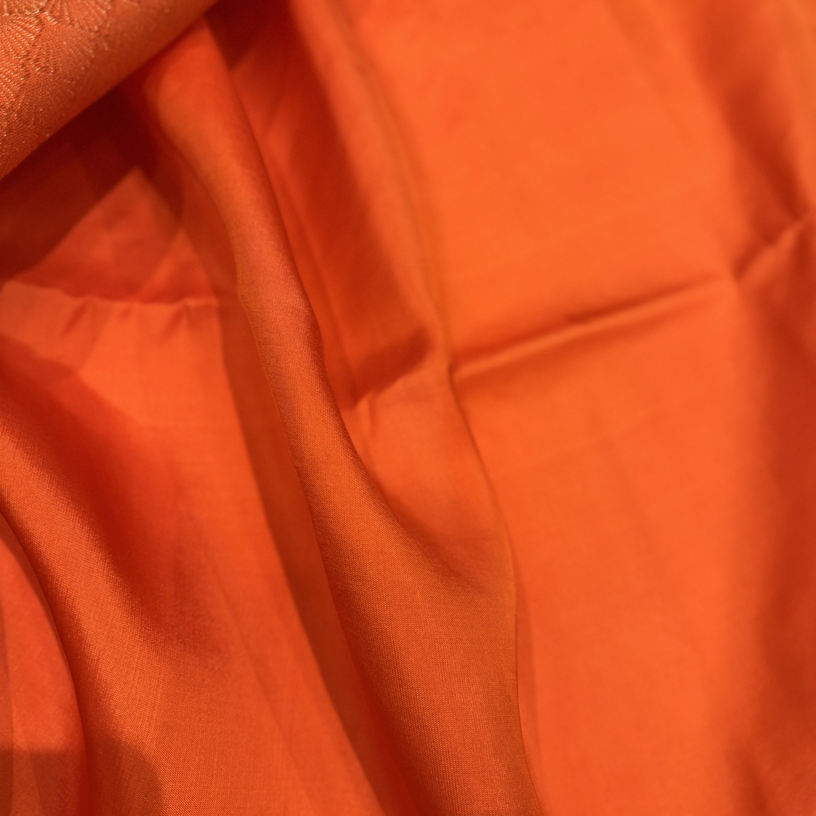 Parrot Green Soft Silk Saree with Crush Orange