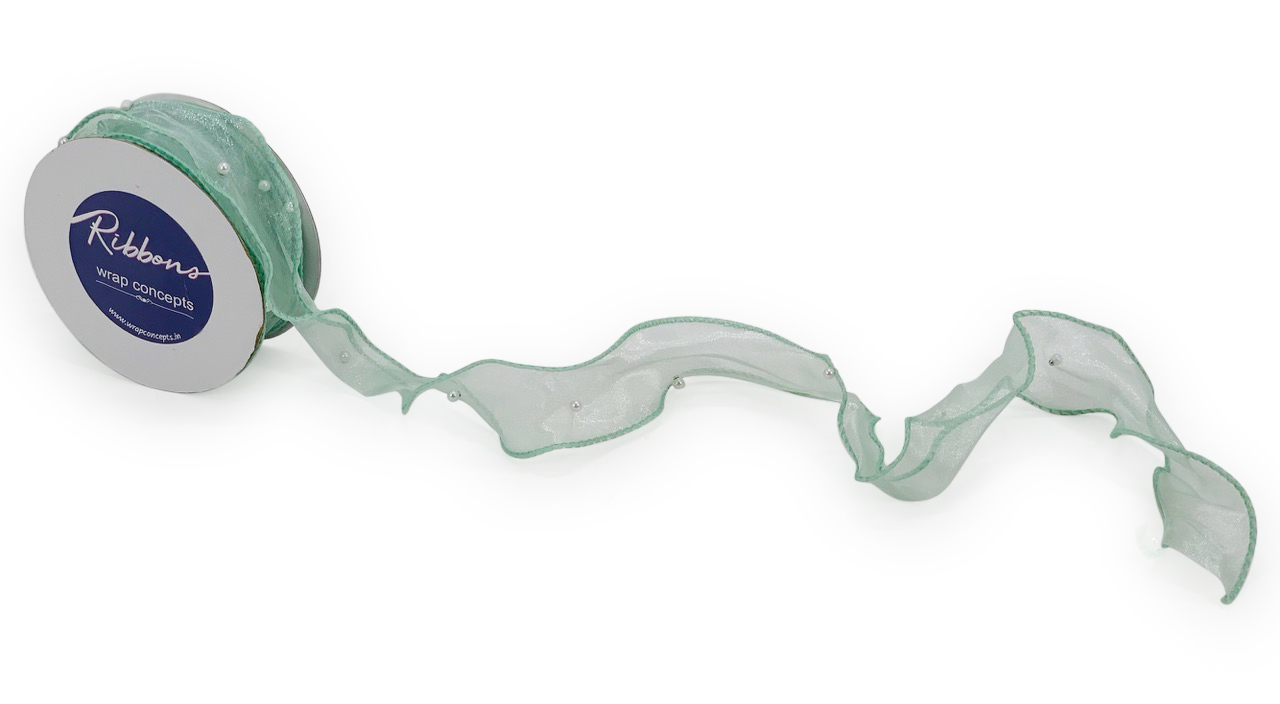 Sheer Ribbon with Pearls