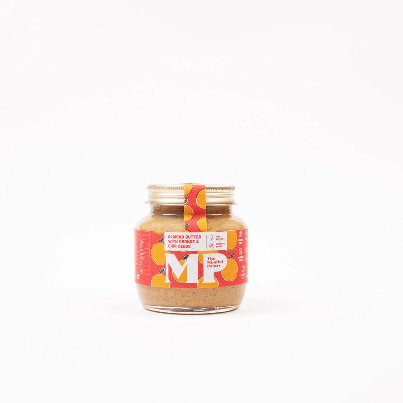 Almond Butter With Orange & Chia Seeds 275 Gms - The Mindful Pantry