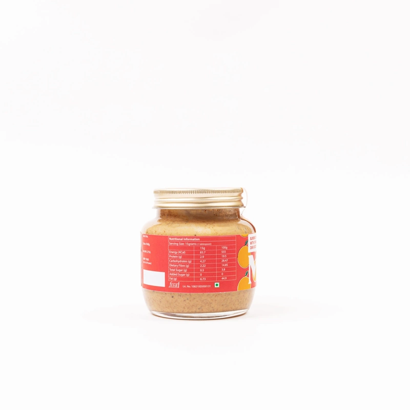Almond Butter With Orange & Chia Seeds 275 Gms - The Mindful Pantry