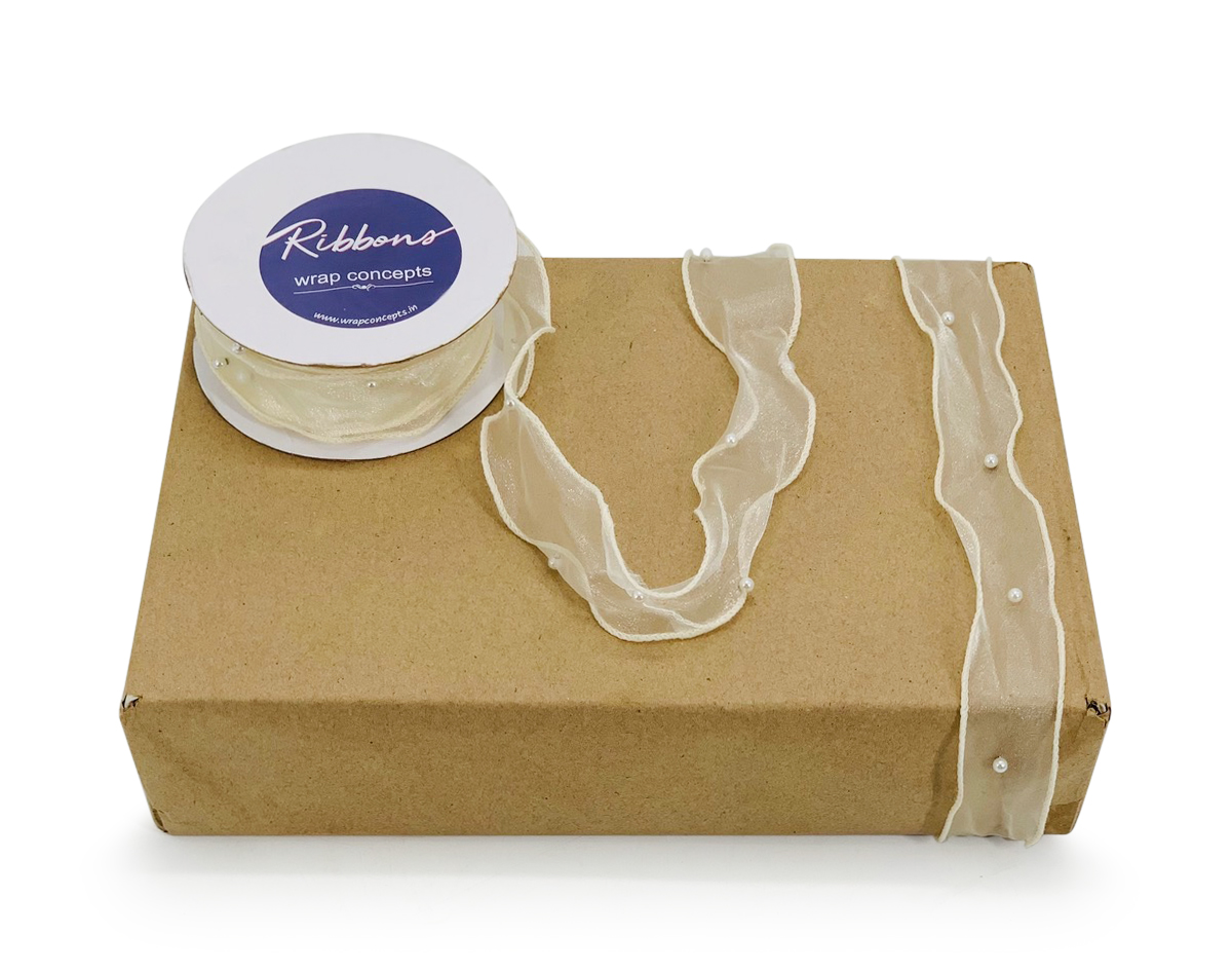 Sheer Ribbon with Pearls
