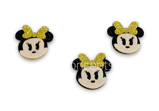 Mini Mouse Face Accessory - Gold