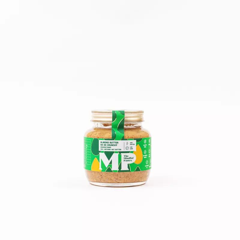 Almond Butter Crunchy 530 Gms - The Mindful Pantry