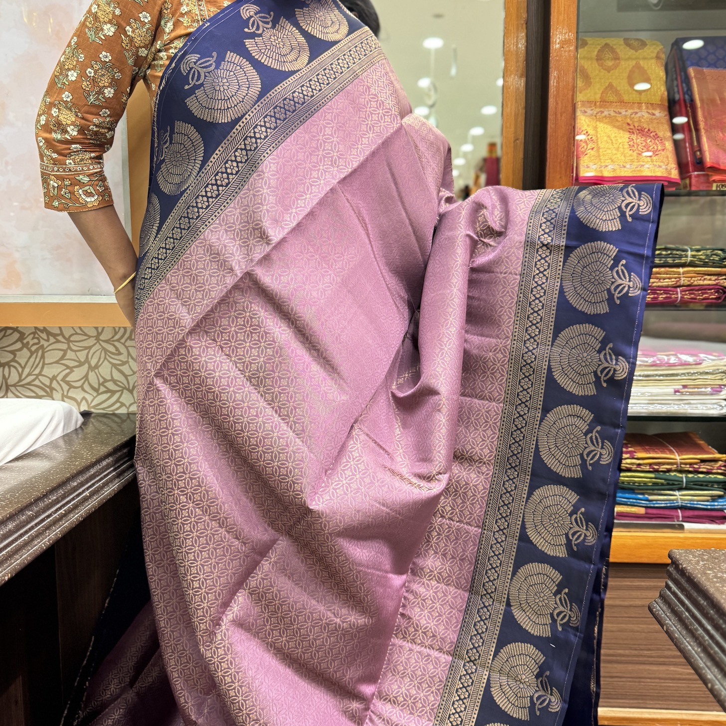 Mauve Soft Silk Saree