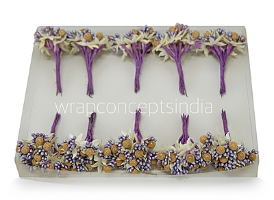 Violet Textured Pearl Berry Sprigs