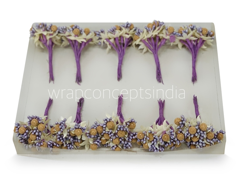 Violet Textured Pearl Berry Sprigs