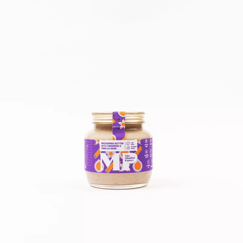 Macadamia Butter With Cinnamon & Vanilla Bean 275 Gms - The Mindful Pantry