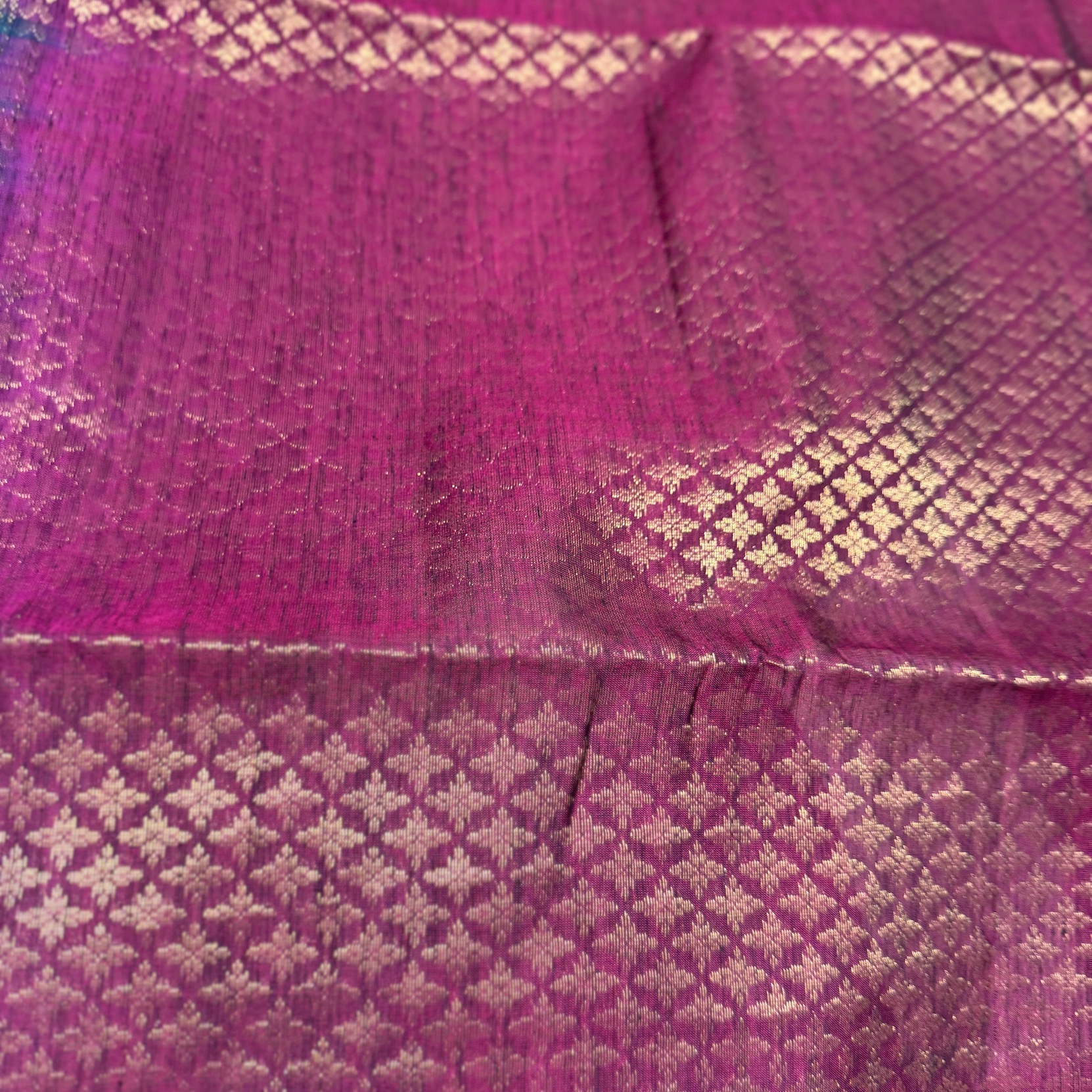 Leaf Green Dupion Soft Silk Saree