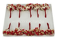 Red Textured Pearl Berry Sprigs
