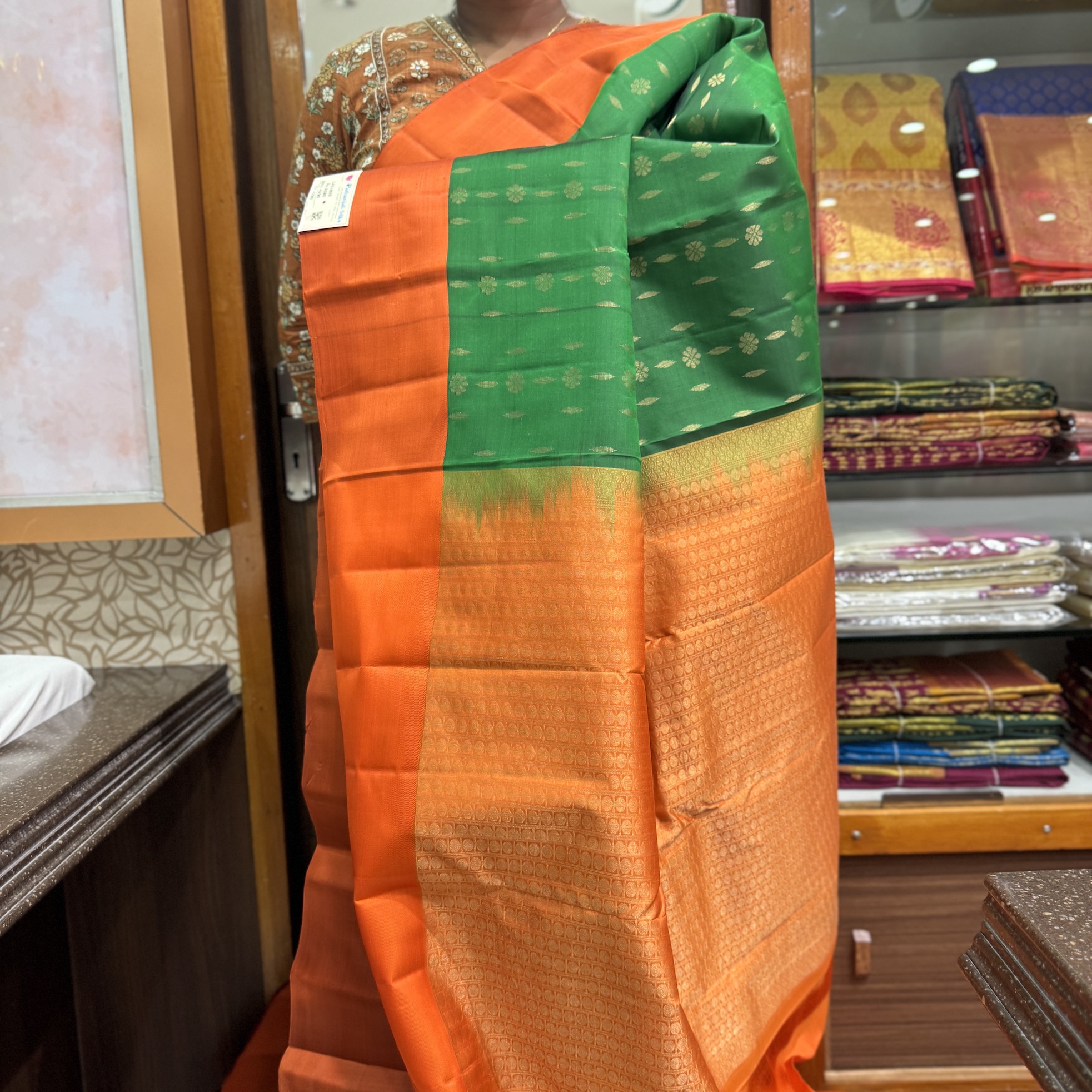 Jade Green Soft Silk Saree